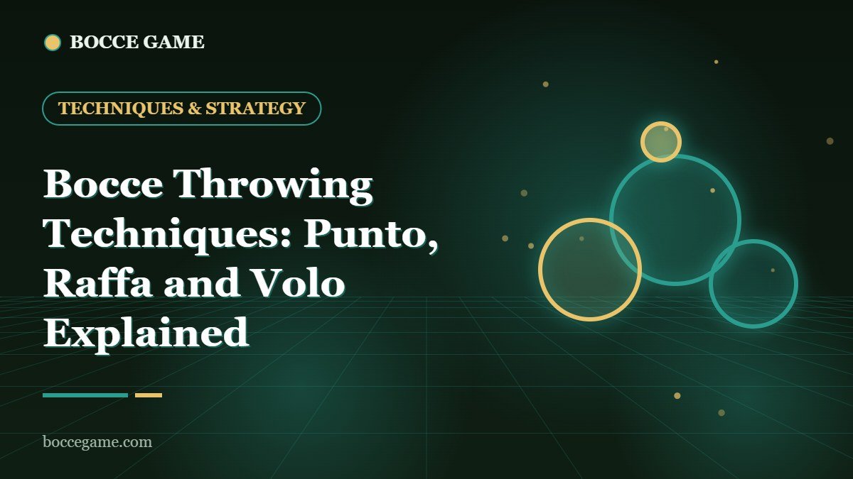 Bocce Throwing Techniques: Punto, Raffa and Volo Explained